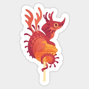 Dragonpop alebrije cherry orange Sticker